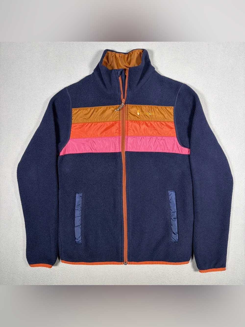Cotopaxi Teca Fleece Jacket Womens XSmall Blue Outdoor Hiking Stripes Camping